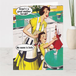 Tarjeta retro de la buena madre