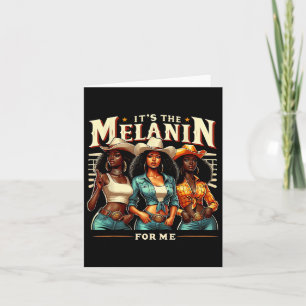 Tarjeta Retro de mujer negra es el melanín para mí negro