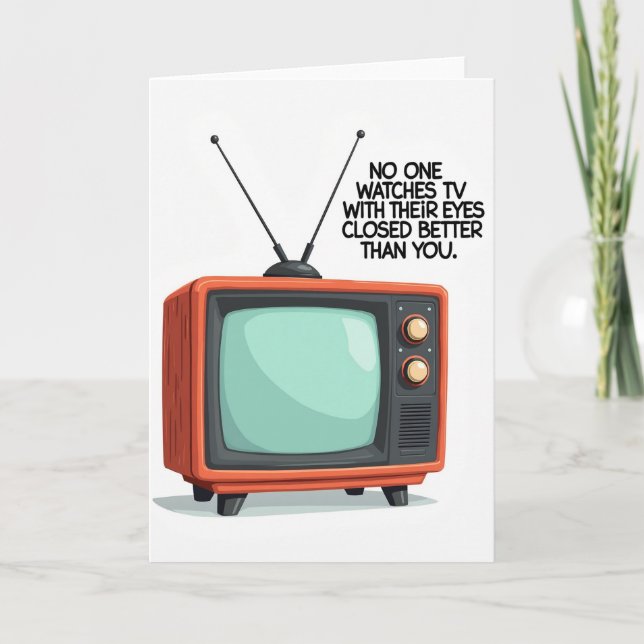 Tarjeta Retro de Tv para un Dulce Día del Padre (Anverso)