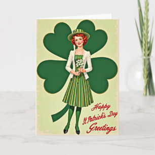 Tarjeta Retro del Día de San Patricio