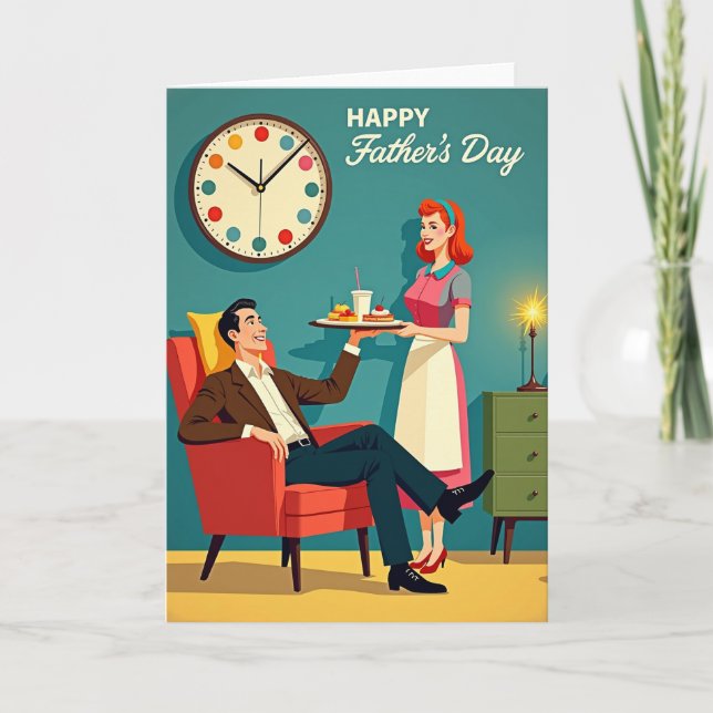 Tarjeta Retro del Día del Padre (Anverso)