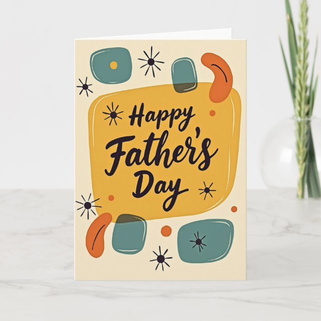 Tarjeta Retro del Día del Padre (Anverso)