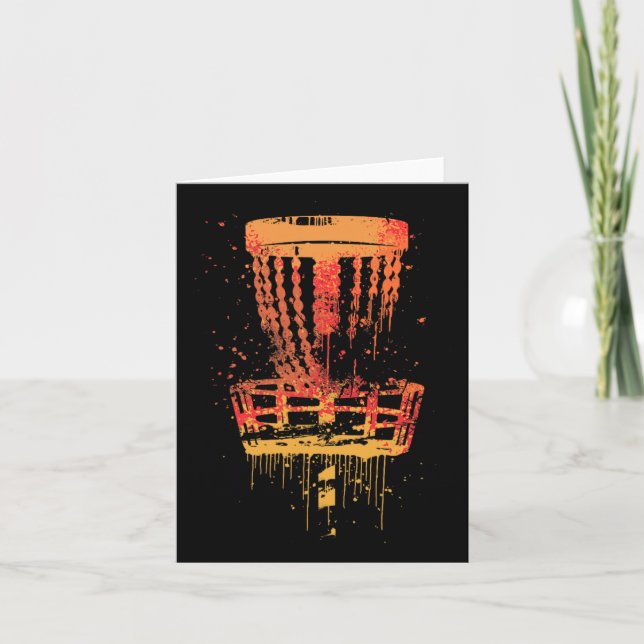 Tarjeta Retro Disk Golf Frolf - Vintage Frisbee Golf (Anverso)