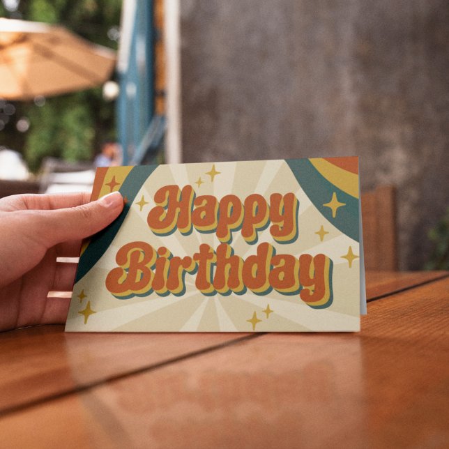 Tarjeta Retro Diversión Elegante Original Feliz Cumpleaños (Subido por el creador)