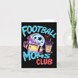 Tarjeta Retro divertido club de mamás de fútbol día de jue