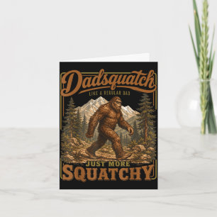 Tarjeta Retro divertido dadsquatch sasquatch papá día del