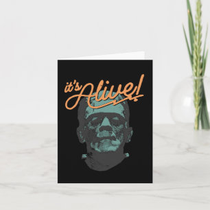 Tarjeta Retro Divertido Está Vivo Monstruo de Frankenstein