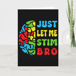 Tarjeta Retro Divertido Solo Déjame Estimular Hermano Cere
