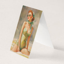 Tarjeta Retro Elegance: Beach Chic