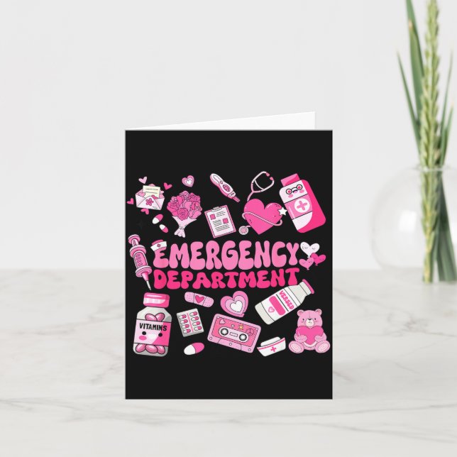 Tarjeta Retro Emergency Department Nk Valentine Er Nurse W (Anverso)