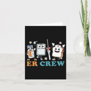 Tarjeta Retro Er Crew Emergency Room Funny Er Ed Nurse Tec
