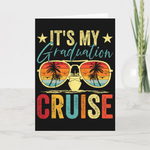 Tarjeta Retro Es Mi Crucero De Graduación Sungles Crucero 