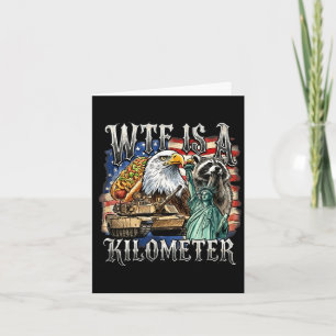 Tarjeta Retro es un kilómetro divertido patriótico america