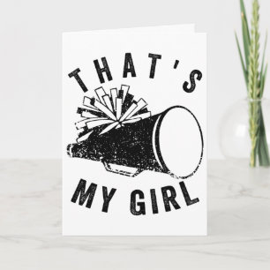 Tarjeta Retro Esa Es Mi Chica Animadora Mamá Chica De Porr