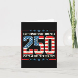 Tarjeta Retro Estados Unidos de América 250 América de