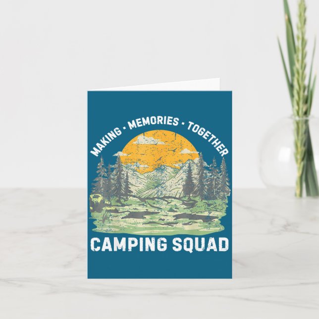 Tarjeta Retro Family Camng Crew Est 2025 Camper Camp Camng (Anverso)