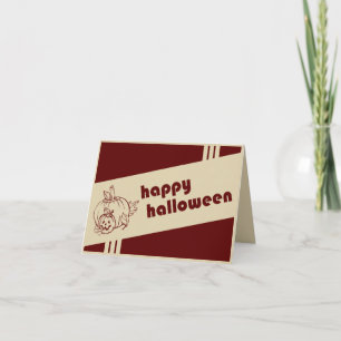 Tarjeta retro feliz de halloween