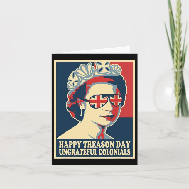 Tarjeta Retro Feliz Día De La Traición 4 De Julio Coloni B (Anverso)