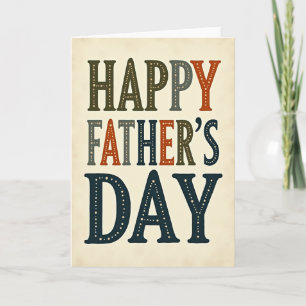 Tarjeta Retro Feliz Día del Padre