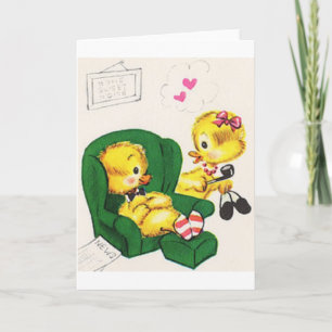 Tarjeta Retro Feliz Día del Padre — Hogar ¡Dulce Hogar!