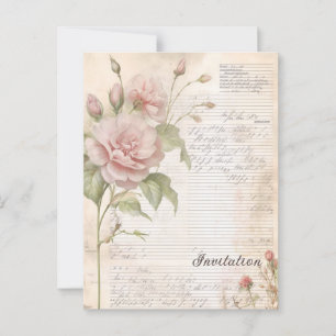tarjeta retro floral