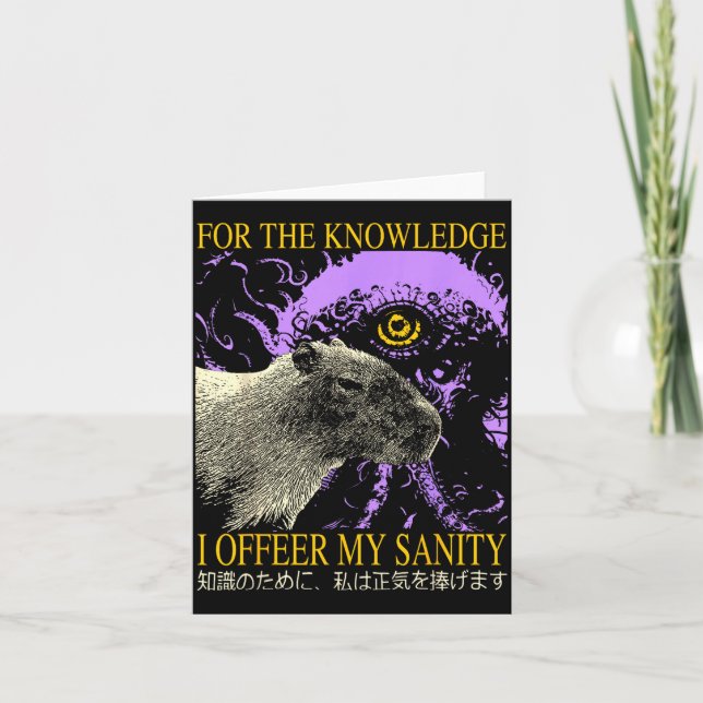 Tarjeta Retro For The Knowledge I Offer My Sanity Japanese (Anverso)