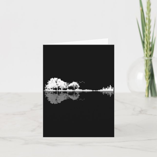 Tarjeta Retro Forest Funny Nature Guitar Clic Music  (Anverso)