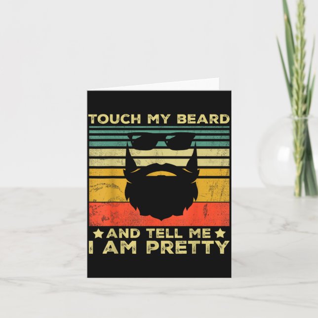 Tarjeta Retro Funny Beard Quote Gift For Bearded Men And L (Anverso)
