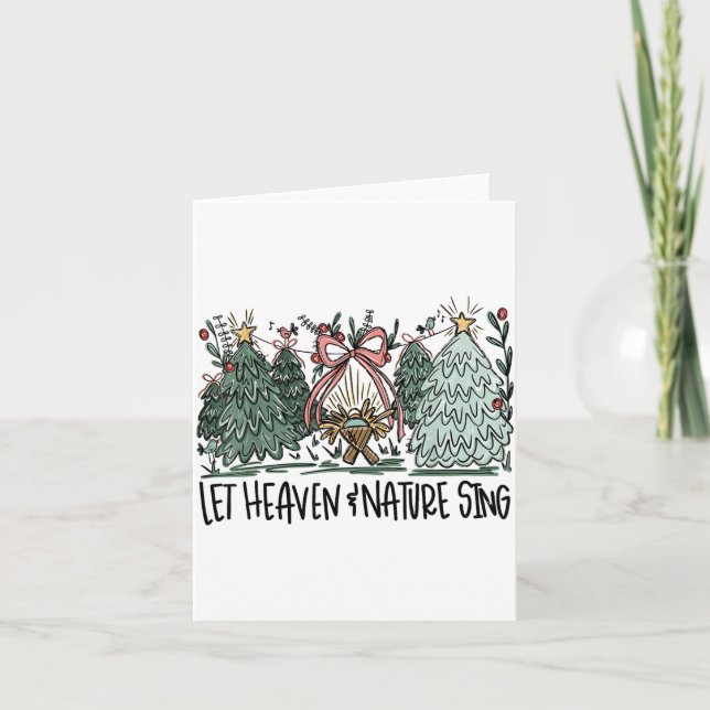 Tarjeta Retro Funny Let Heaven And Nature Sing Nes Tree Ch (Anverso)