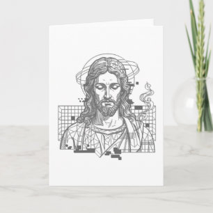 Tarjeta Retro Grid Jesús Rey de Reyes Apocalipsis 19:16