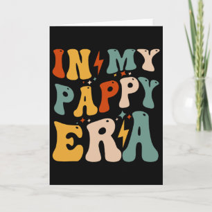 Tarjeta Retro Groovy En Mi Era Pappy Divertido Día del Pad