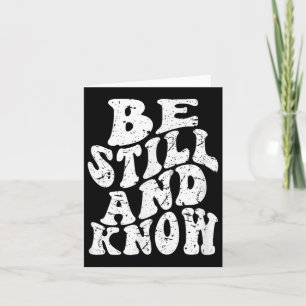 Tarjeta Retro Groovy Faith Be Still Y Know Christian Fai