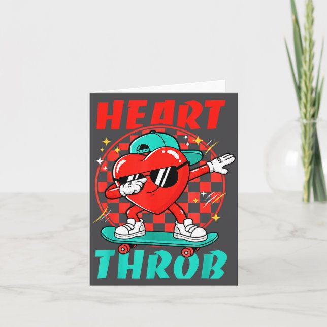 Tarjeta Retro Groovy Heart Throb Valentines Day Toddlers B (Anverso)