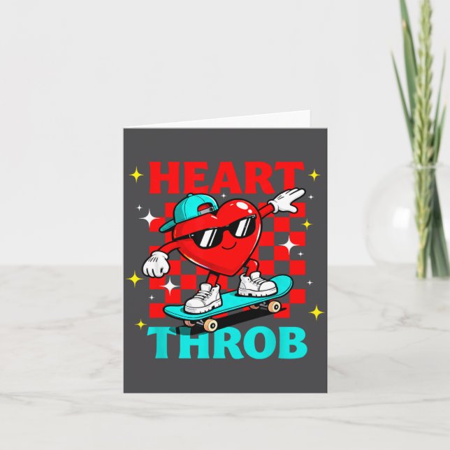 Tarjeta Retro Groovy Heart Throb Valentines Day Toddlers B (Anverso)
