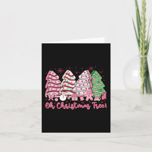Tarjeta Retro Groovy Pink Oh Christmas Tree Cakes Debbie C