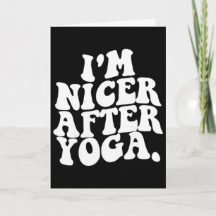 Tarjeta Retro Groovy Soy Más Amable Después De Yoga Divert