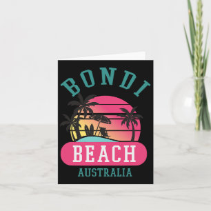 Tarjeta Retro Guay Bondi Beach Original Australia Bebidas