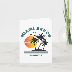 Tarjeta Retro Guay Miami Beach Mens Womens Florida Beach