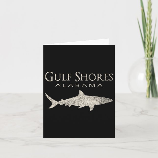Tarjeta Retro Gulf Shores Al Shark (Anverso)