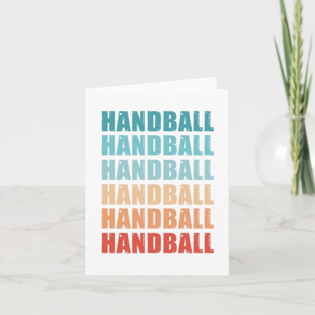 Tarjeta Retro Handball Vintage Gift (Anverso)