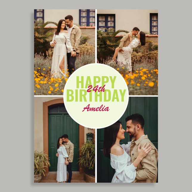 Tarjeta Retro Happy Birthday 6 Photo (Subido por el creador)