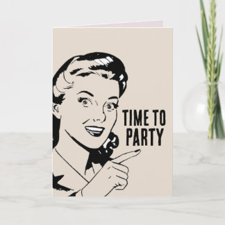 TARJETA RETRO HOUSEWIFE FUNNY BIRTHDAY GREETING CARD