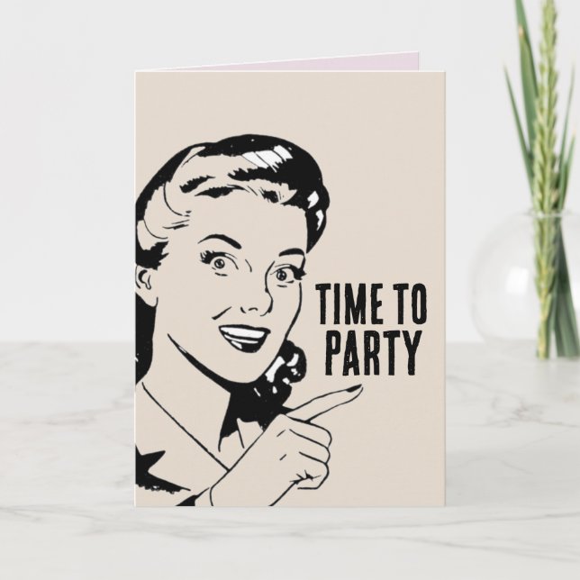 TARJETA RETRO HOUSEWIFE FUNNY BIRTHDAY GREETING CARD (Anverso)