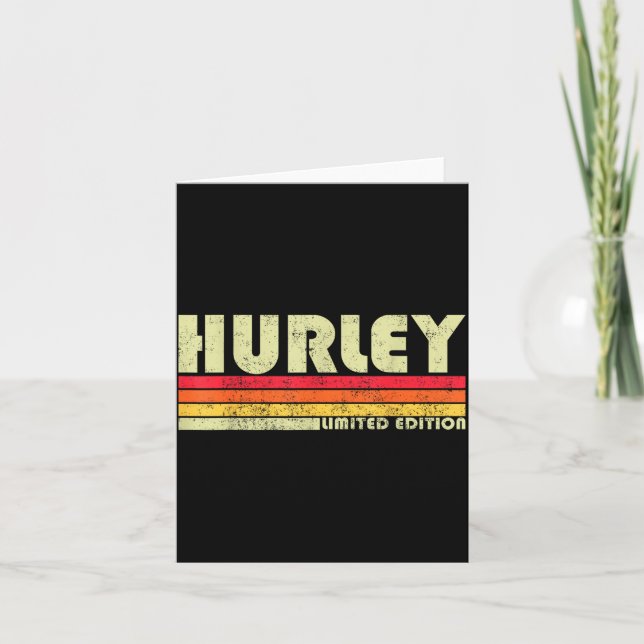 Tarjeta Retro Hurley Home State Cool 70s 80s Style Sunset  (Anverso)