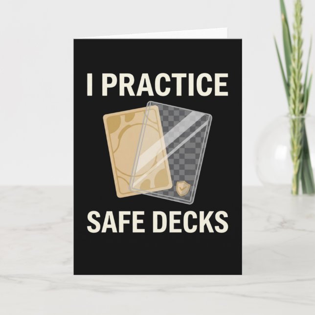 Tarjeta Retro I Practice Safe Decks Construction Trade (Anverso)