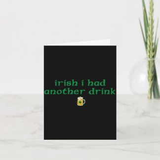 Tarjeta Retro irlandés tomó otra bebida divertido st patri