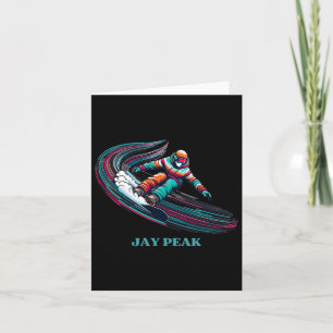 Tarjeta Retro Jay Peak Vermont Snowboarding