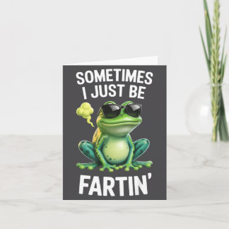 Tarjeta Retro Just Sometimes Fartin I Frog