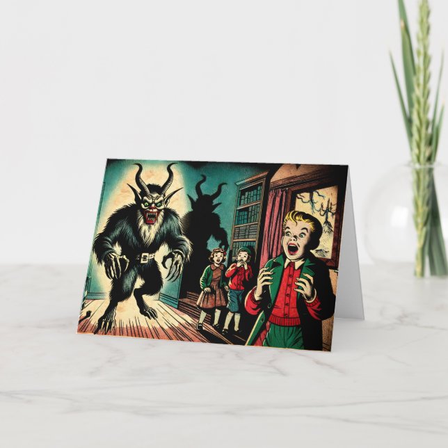 Tarjeta Retro Krampus (Anverso)