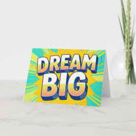 Tarjeta Retro lettering dream big text